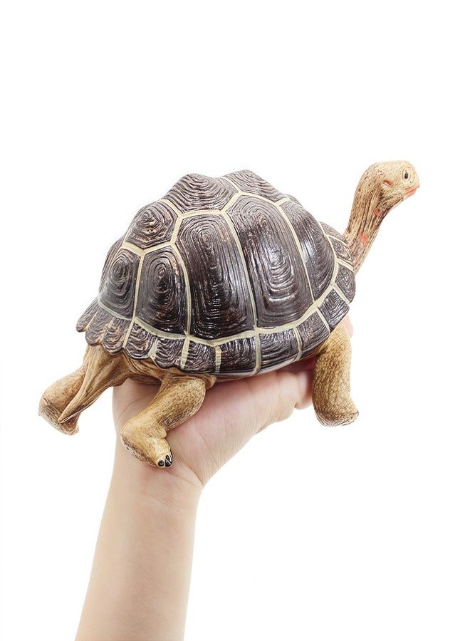 Higherbros Giant Tortoises Large Turtle Safari Animal Toys Wildlife Figurines Collection, Educational Toys for Kids, Outdoor Garden Statues and Home Decorating, Nice Decor (Dark Brown) - Image 4